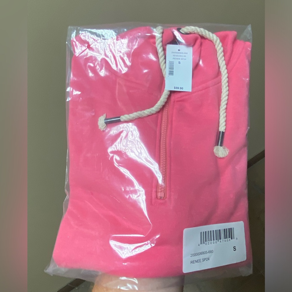 Kismet Fuchsia Half-Zip Women's Hoodie - Picture 2 of 7